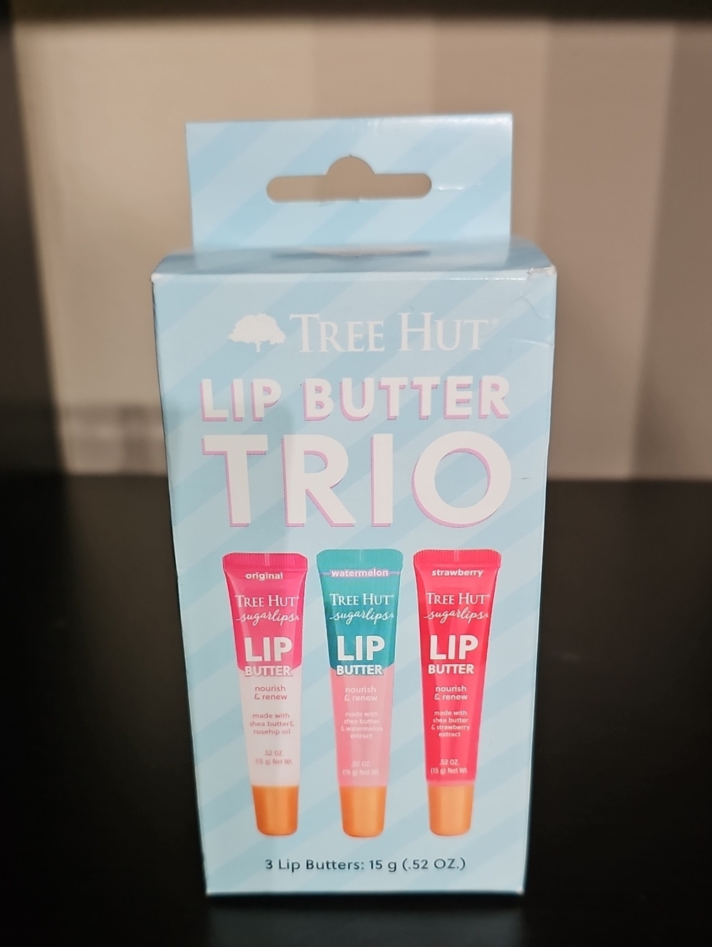 Tree Hut Sugarlips Lip Butter Trio -  Original, Watermelon & Strawberry, NIB